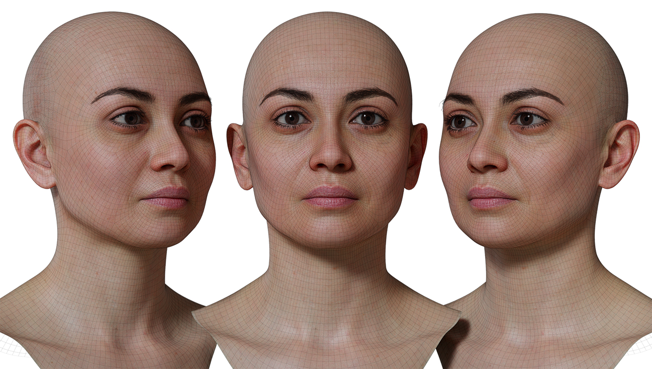 Download 3d head model with realistic skin